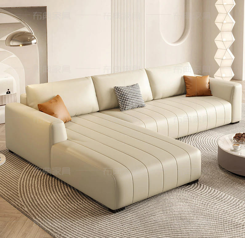 Sofa Da Màu Kem Sang Trọng Và Đẹp Nhất Hiện Nay